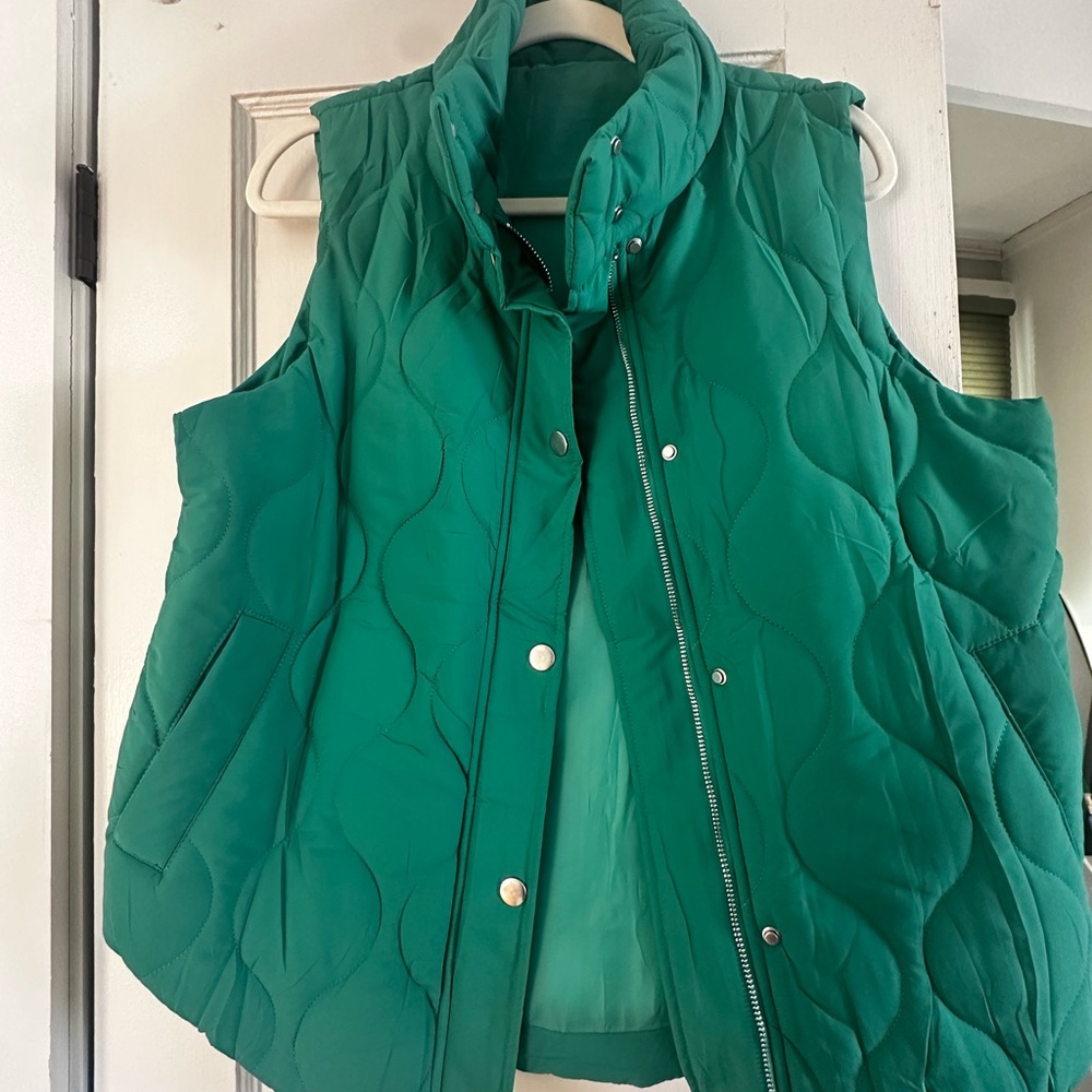 Green Quilted Women's Vest